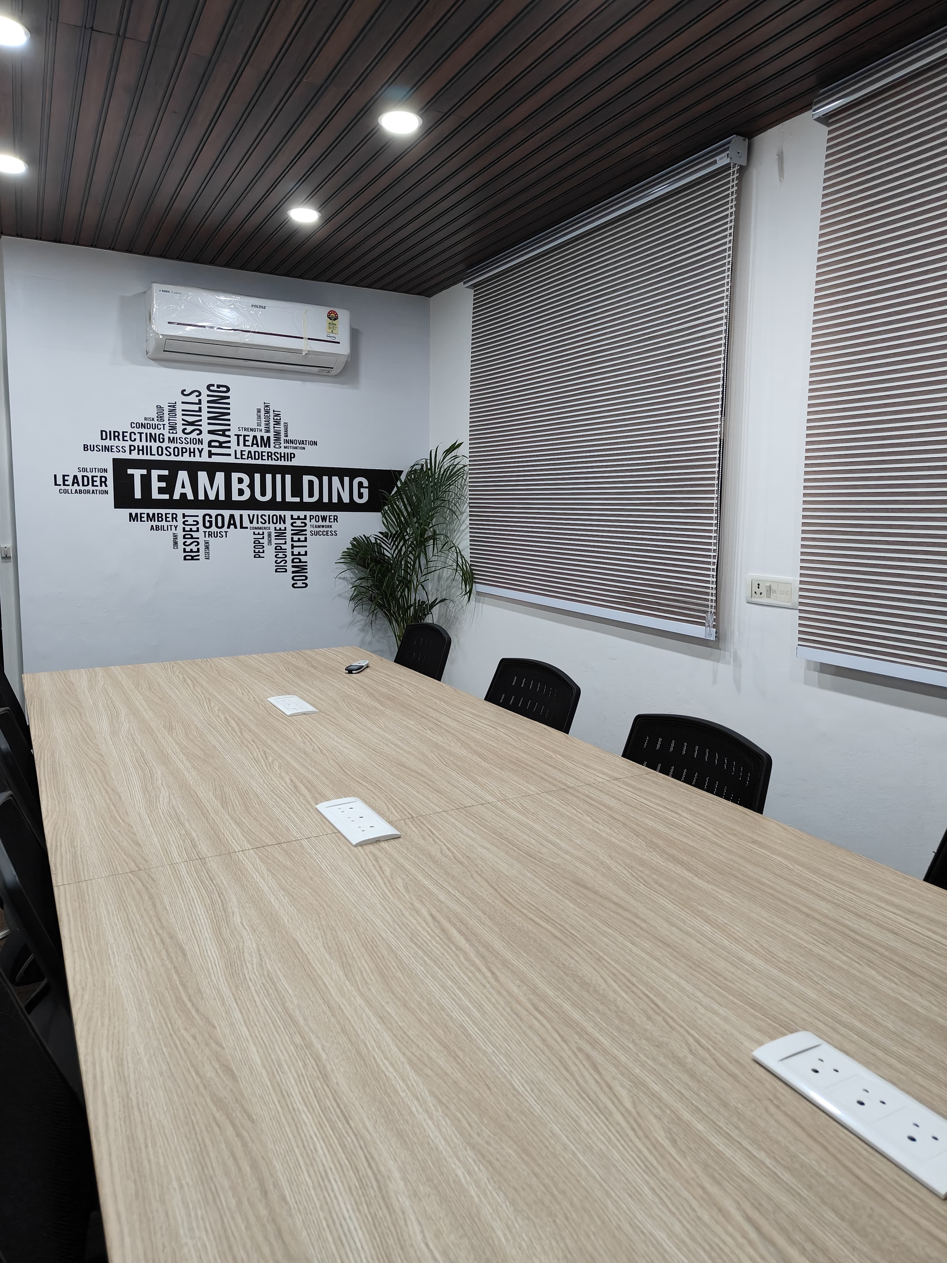 AV-ready meeting room at AtWork Co-Lab