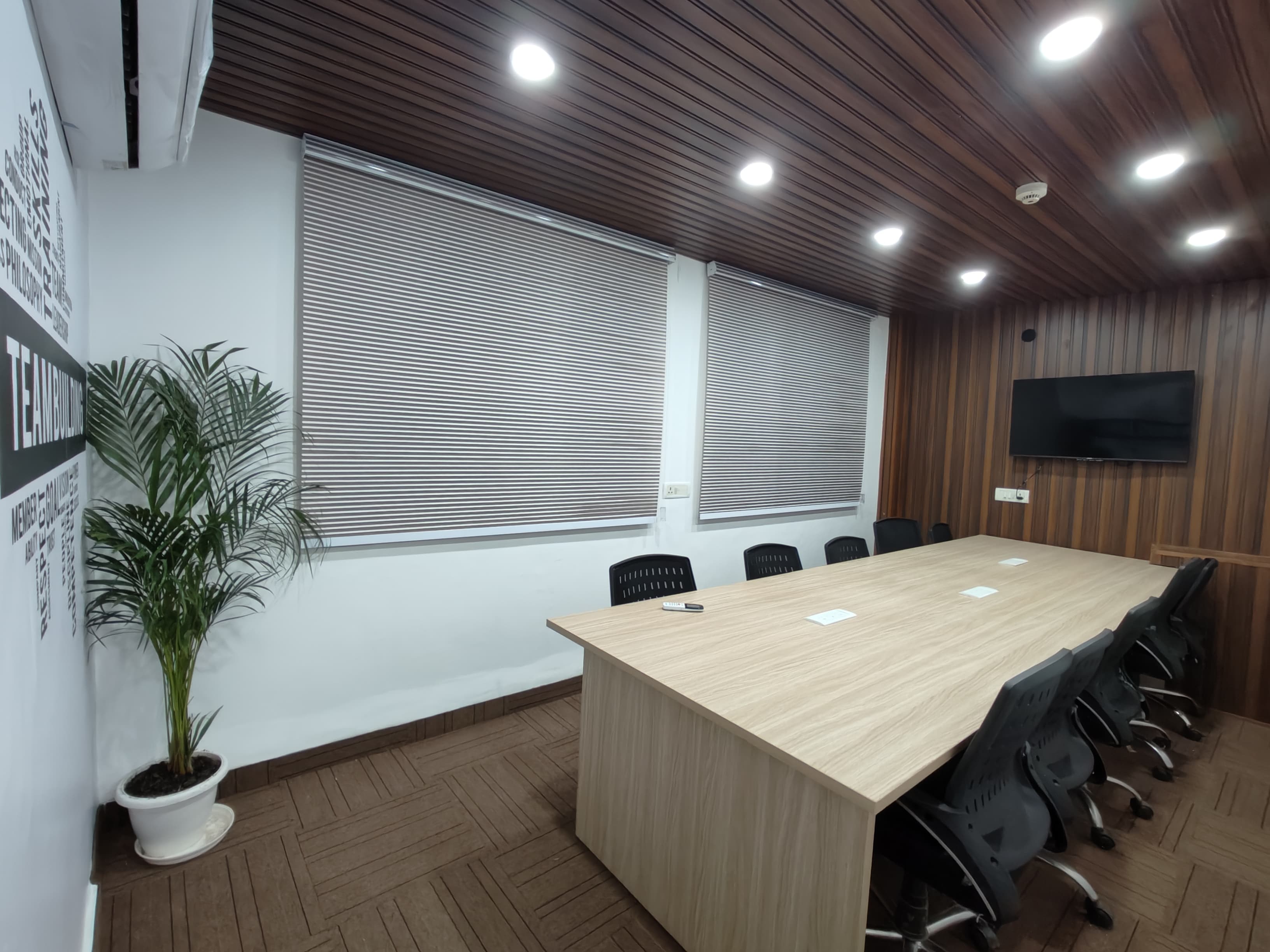 Conference room with seating at AtWork Co-Lab