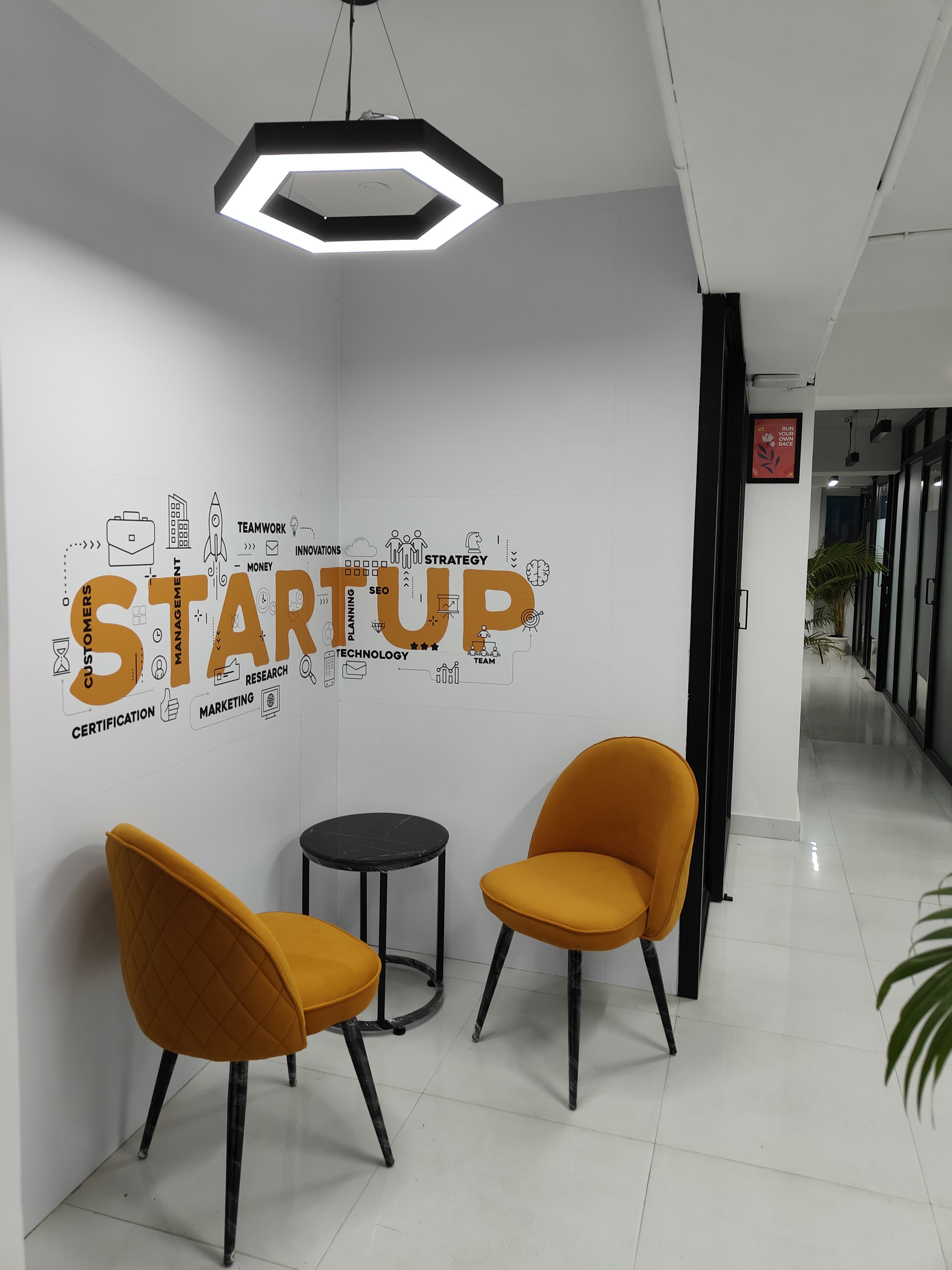 Entrance corridor at AtWork Co-Lab