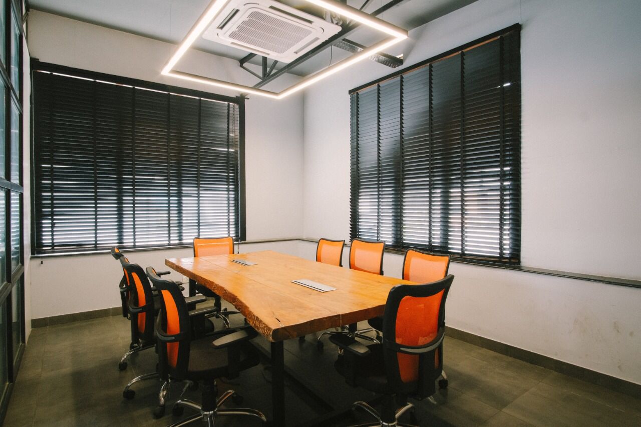 Conference room with seating at AtWork Green House