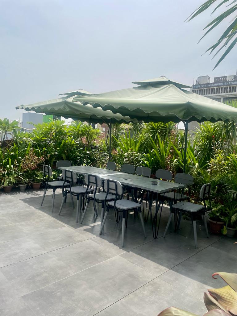 Open-air terrace views at AtWork Green House